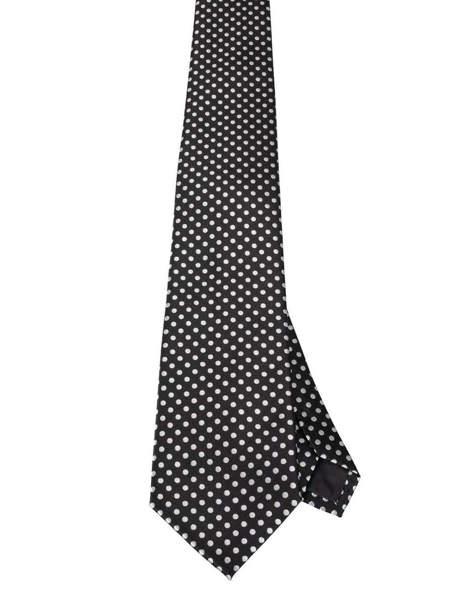 Corbata regular estampado lunares para hombre