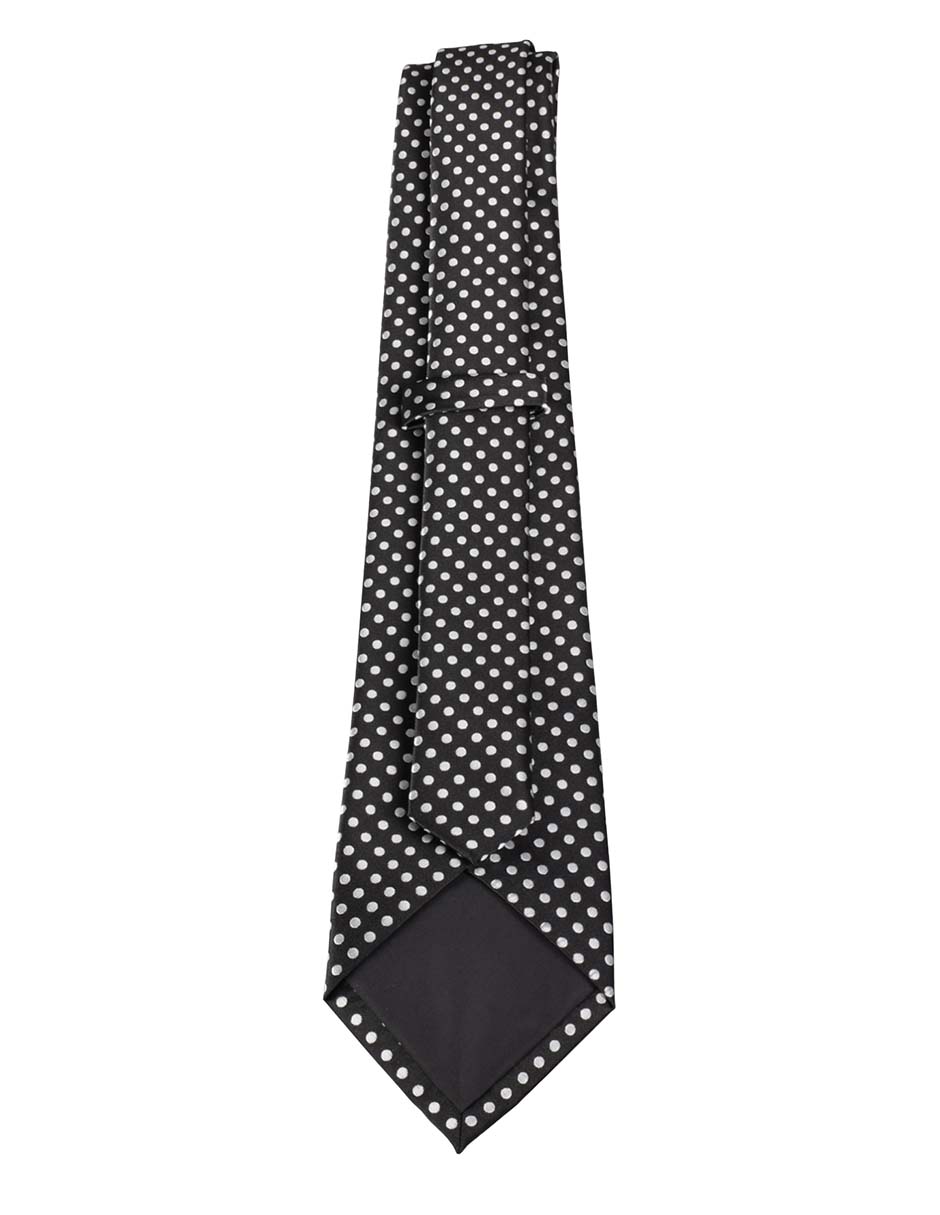 Corbata regular estampado lunares para hombre
