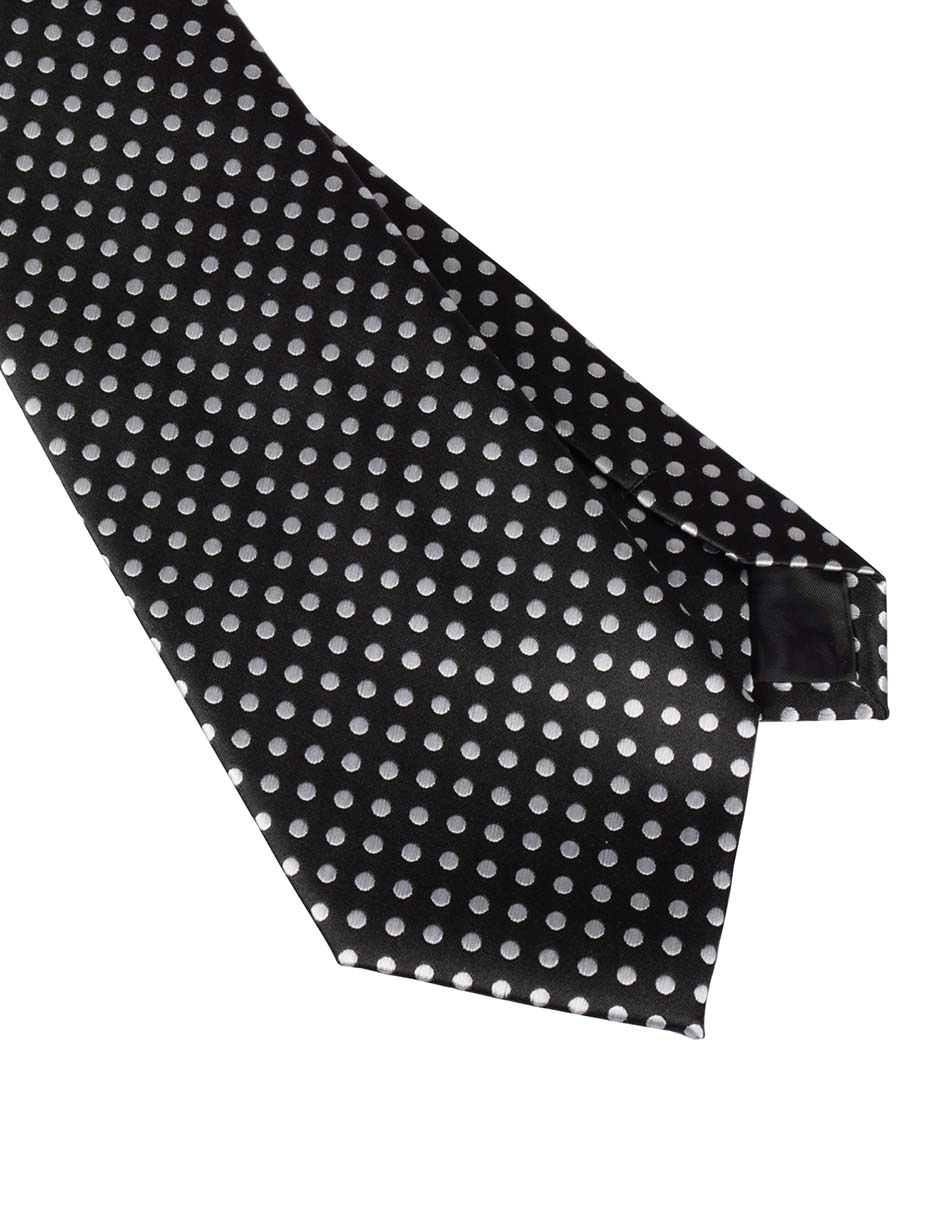 Corbata regular estampado lunares para hombre