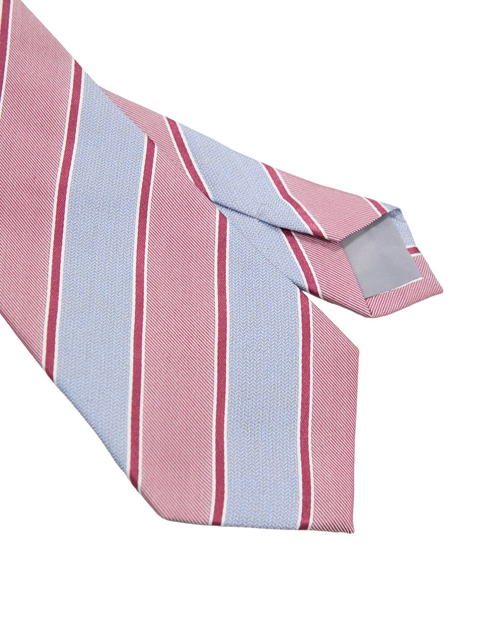 Corbata Slim (4-6 Cm) De Seda Estampado A Rayas Para Hombre 3