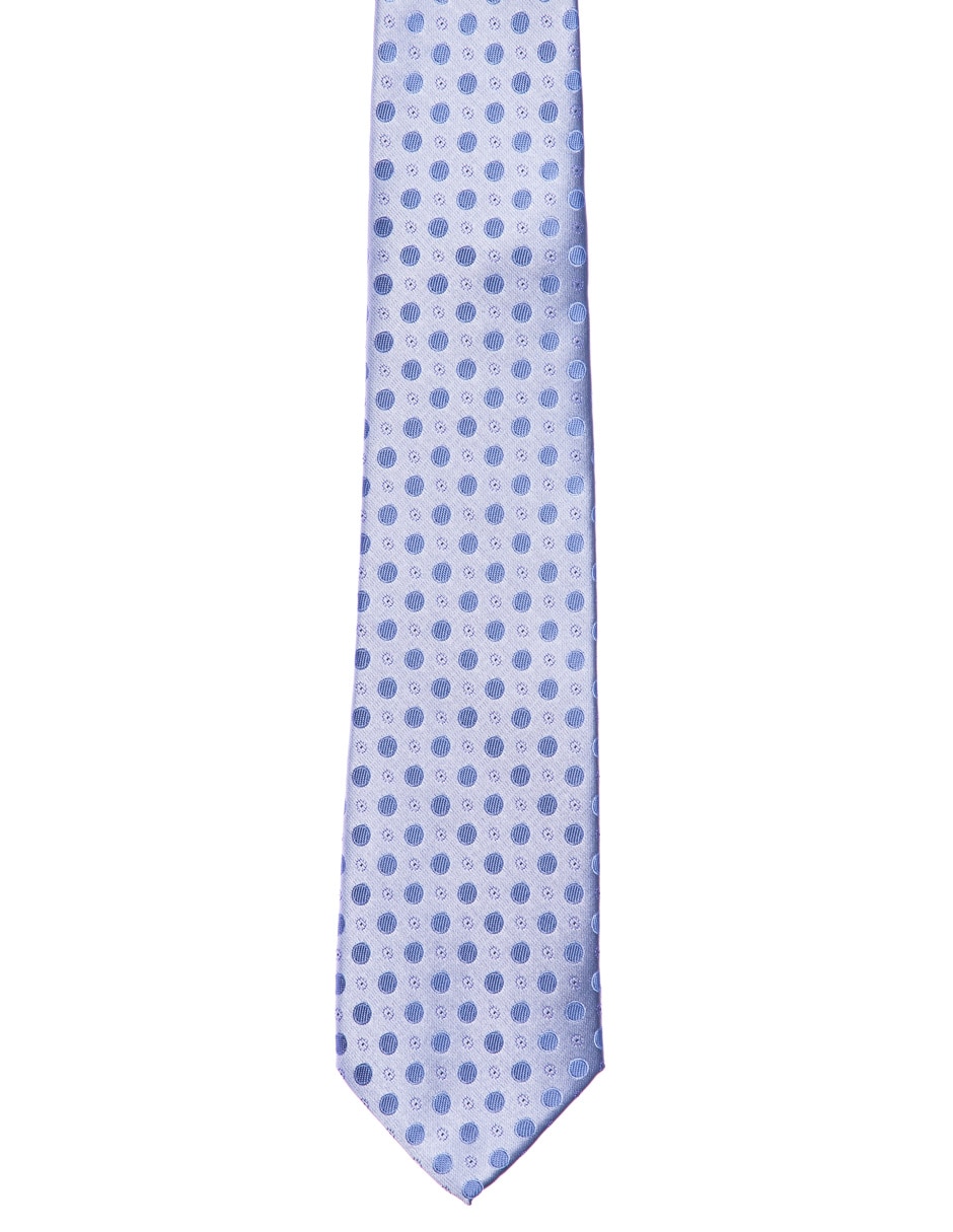 Corbata regular estampado lunares para hombre 3