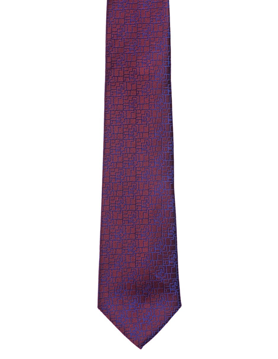Corbata regular estampado étnico para hombre 3