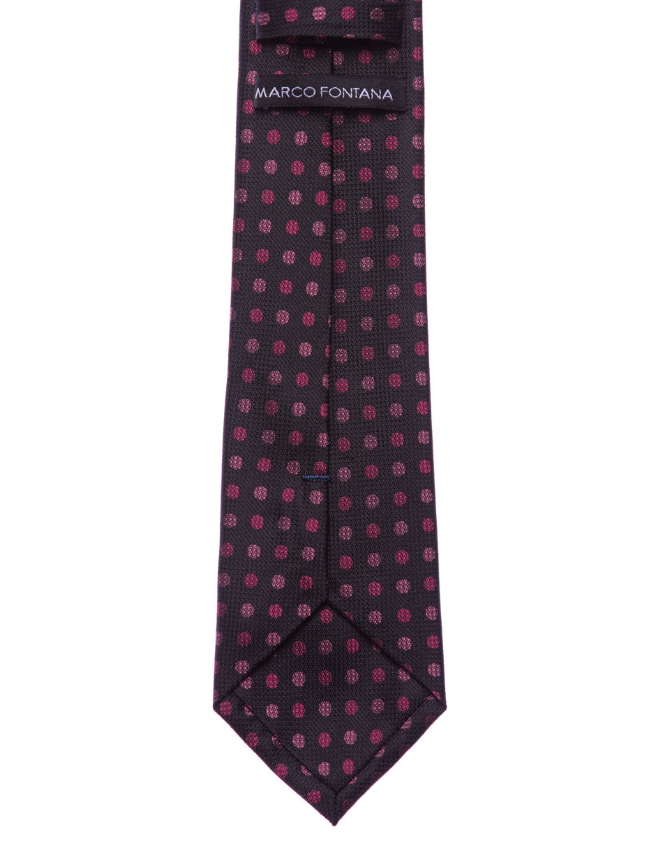 Corbata regular estampado lunares para hombre 2