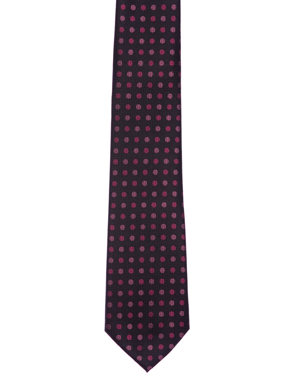 Corbata regular estampado lunares para hombre 3
