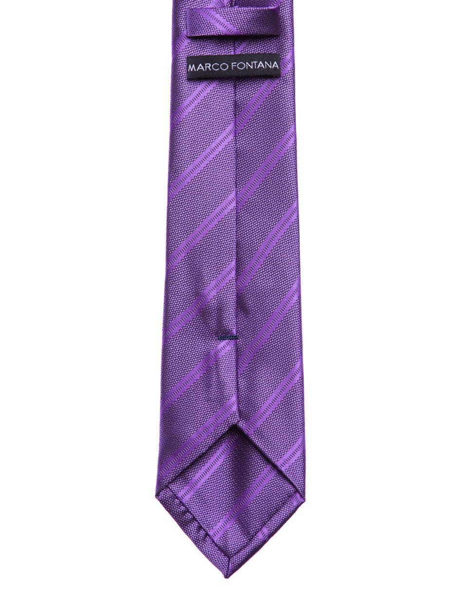 Corbata regular estampado a rayas para hombre