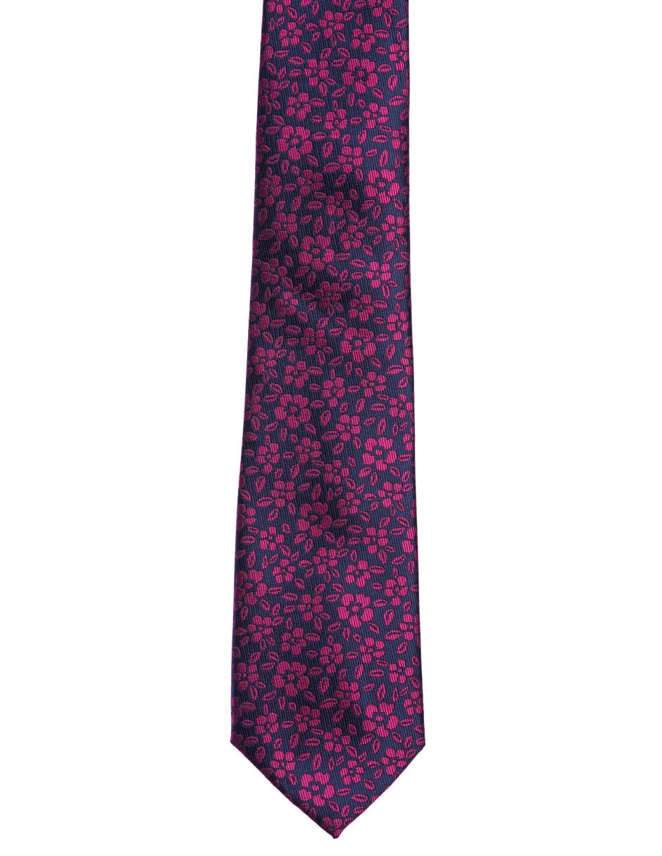 Corbata regular estampado floral para hombre