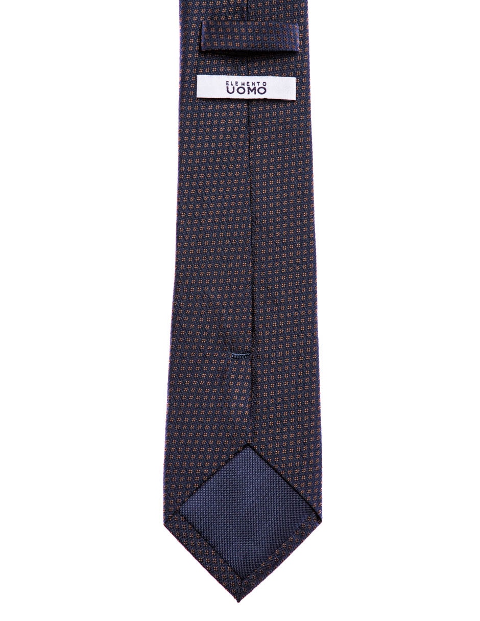 Corbata elemento uomo regular de seda y poliéster estampado a cuadros para hombre