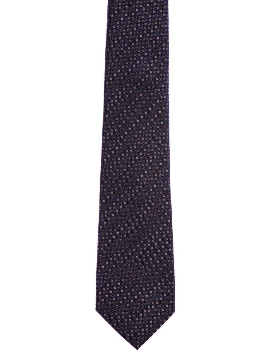 Corbata elemento uomo regular de seda y poliéster estampado a cuadros para hombre