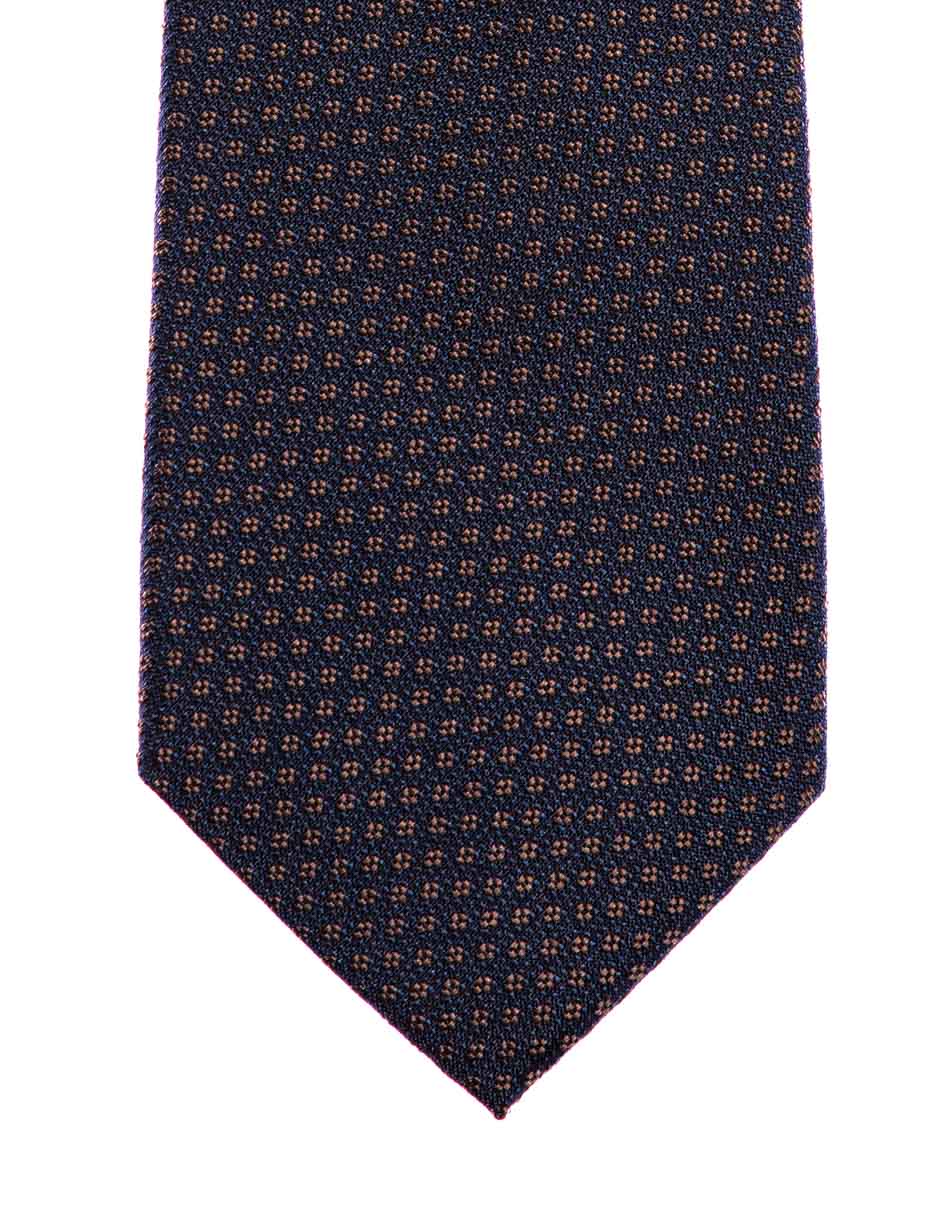 Corbata regular de seda y poliéster estampado a cuadros para hombre