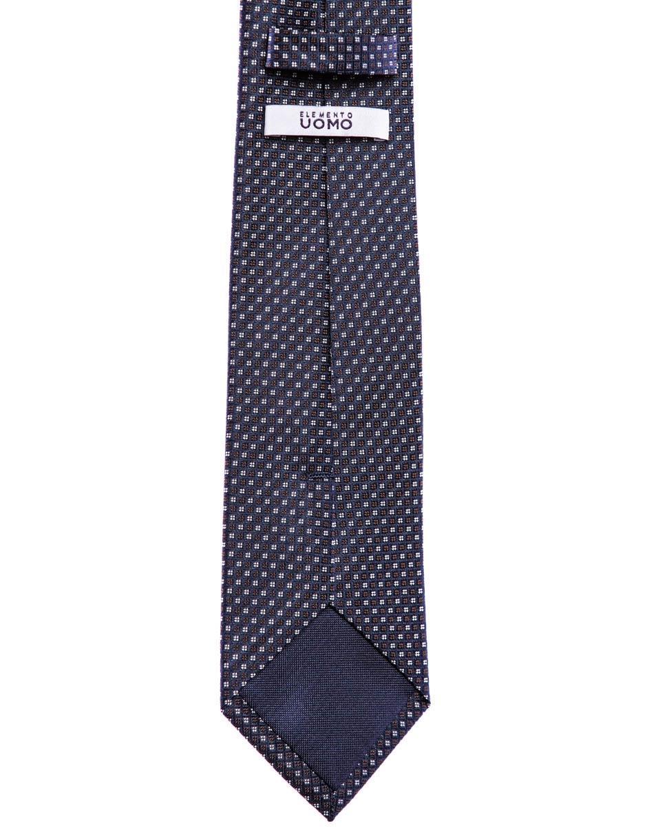 Corbata regular de seda estampado a cuadros para hombre 3