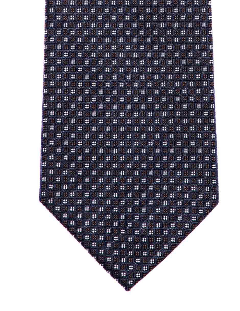 Corbata regular de seda estampado a cuadros para hombre