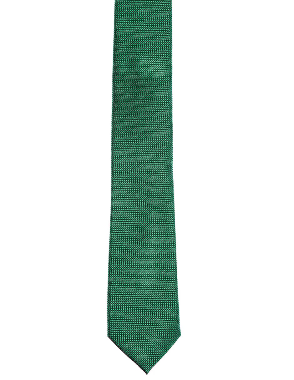 Corbata regular de seda estampado a cuadros para hombre