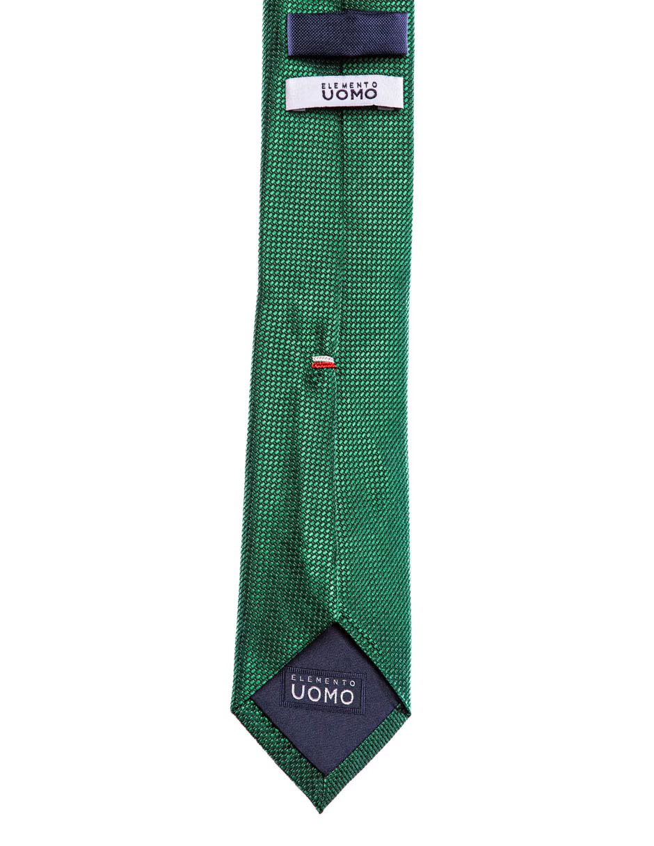 Corbata regular de seda estampado a cuadros para hombre 3