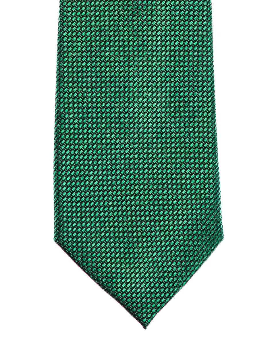 Corbata regular de seda estampado a cuadros para hombre 2