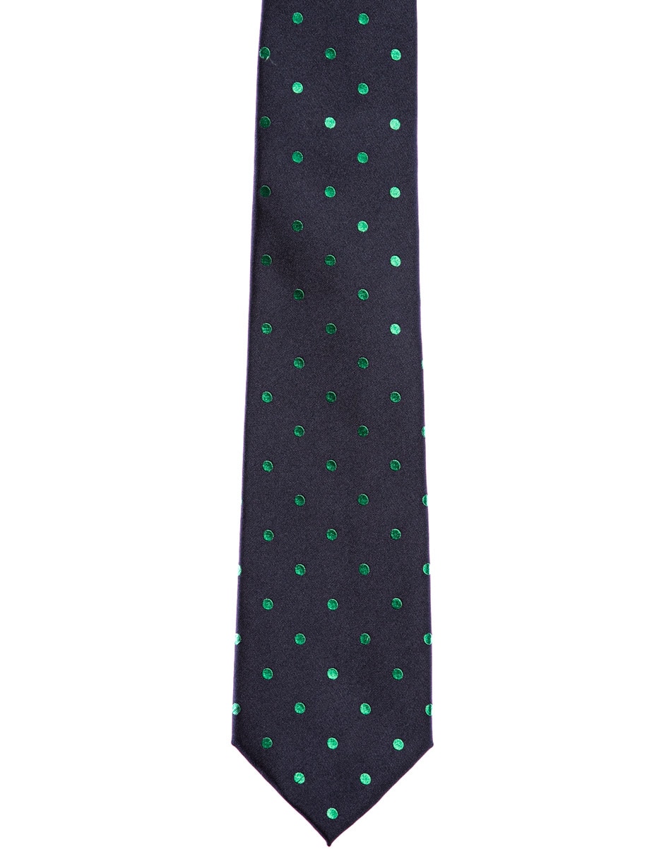 Corbata regular de seda y poliéster estampado a rayas para hombre 3