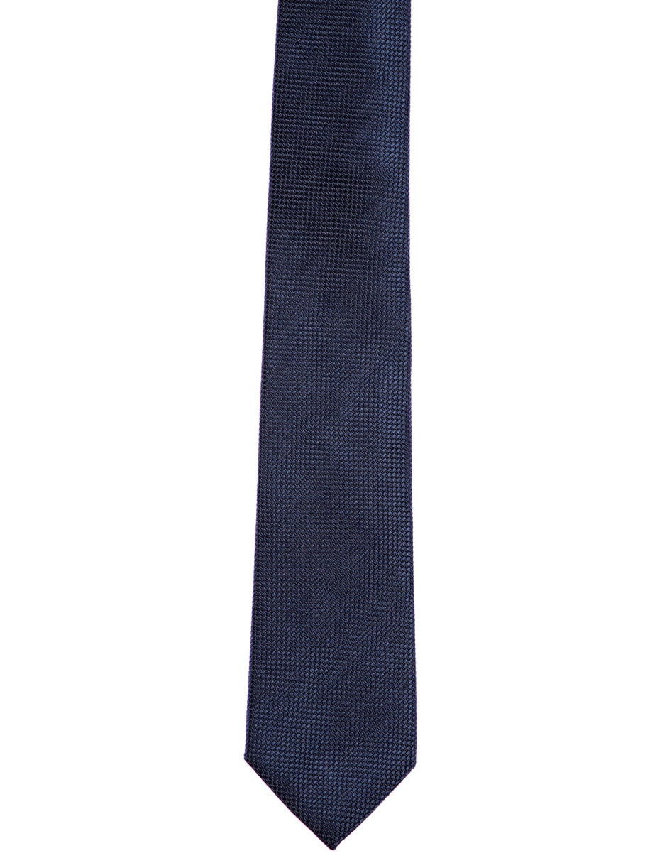 Corbata regular de seda estampado a cuadros para hombre 3