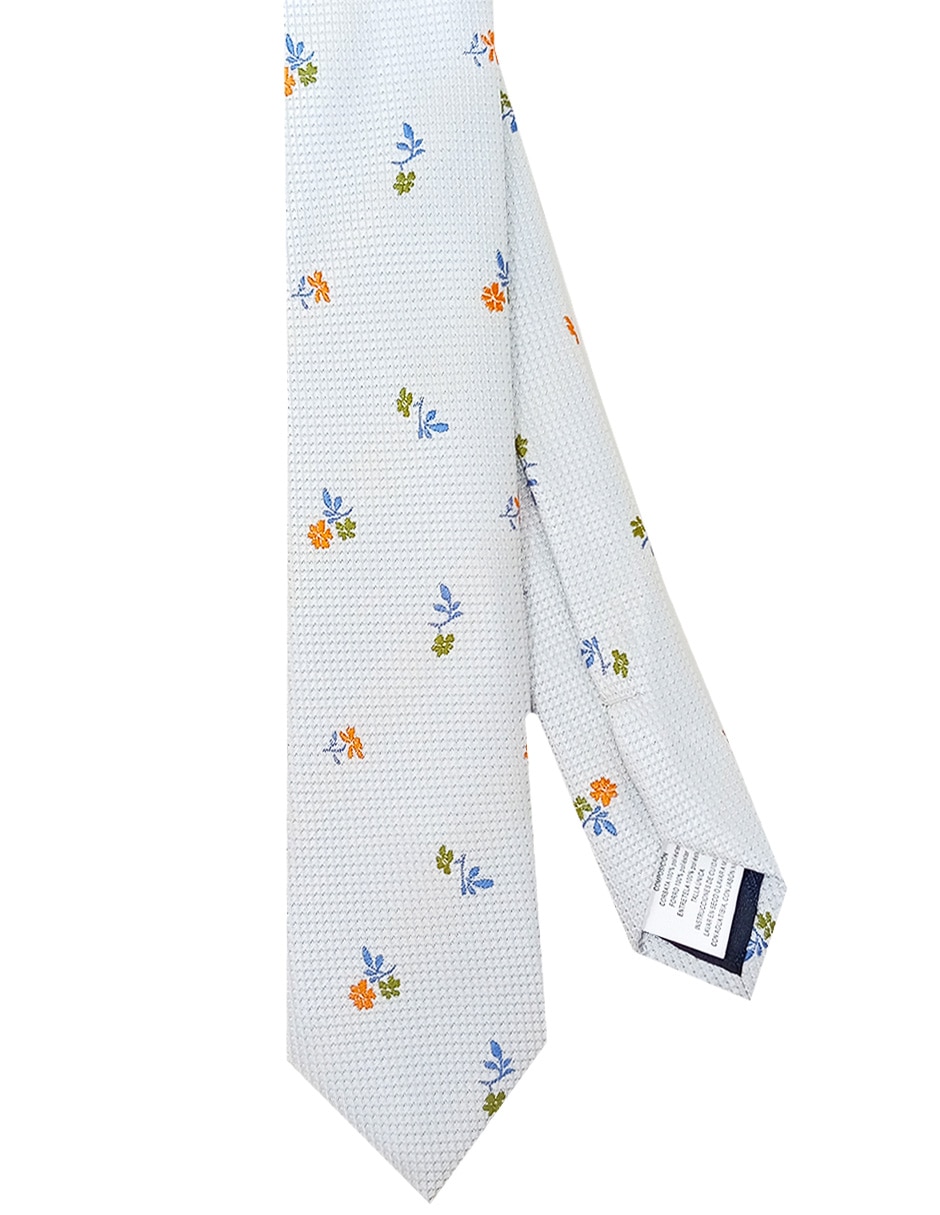 Corbata slim estampado floral para hombre