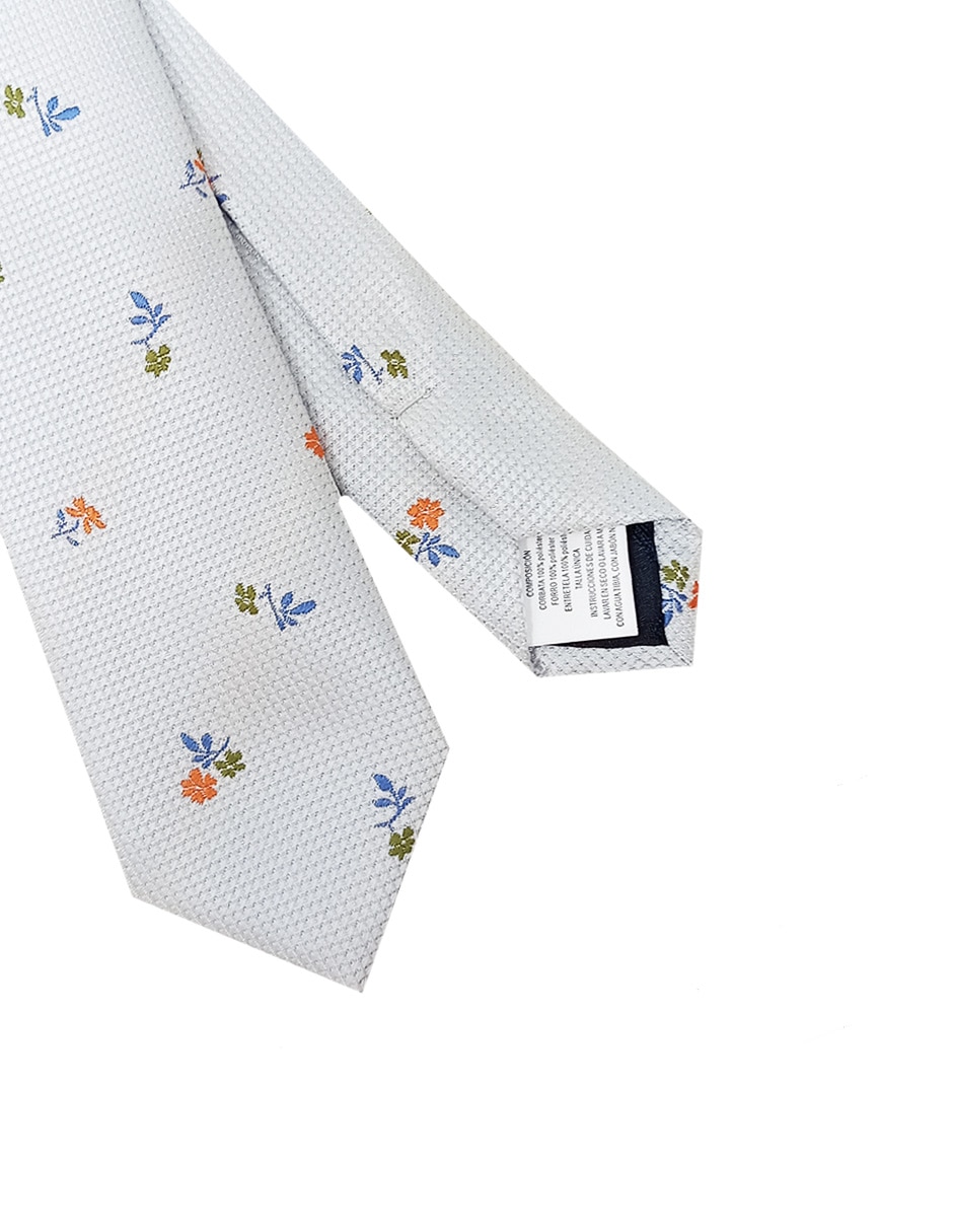 Corbata slim estampado floral para hombre