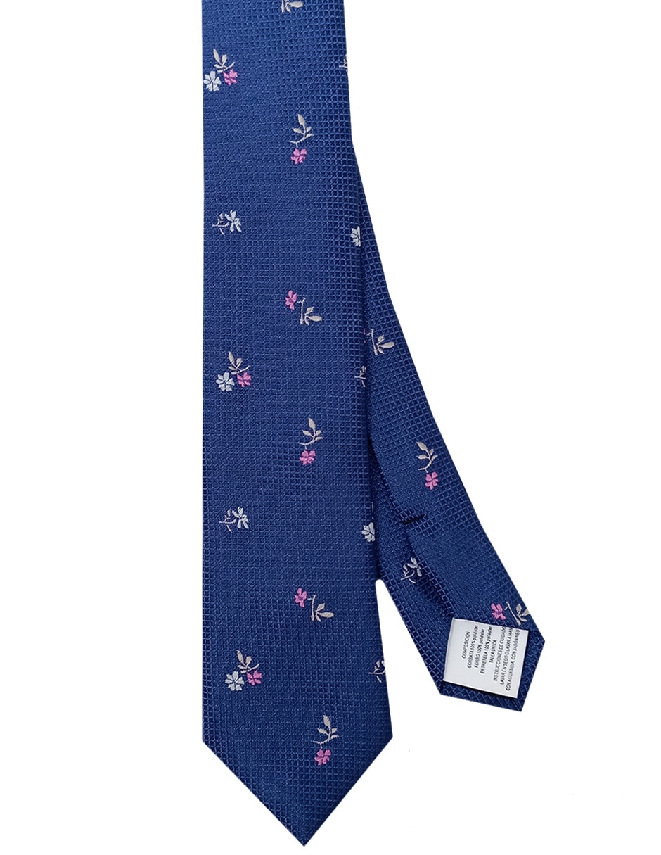 Corbata slim estampado floral para hombre