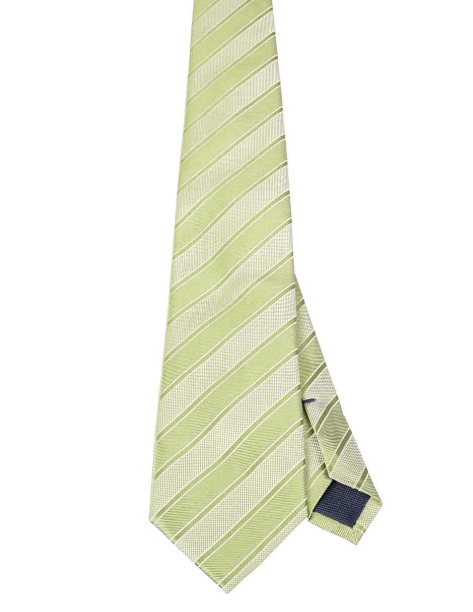 Corbata regular de seda estampado a rayas para hombre