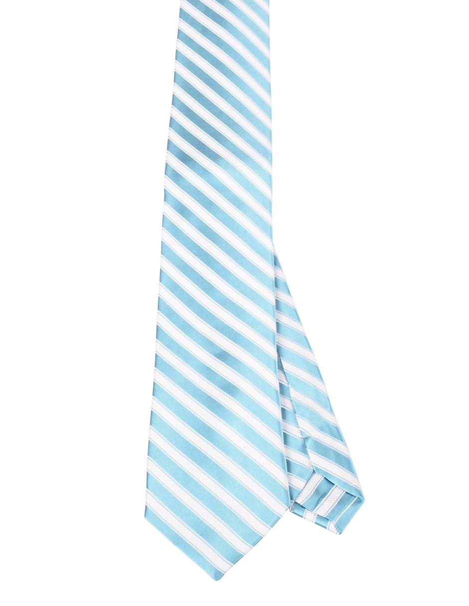 Corbata regular de seda estampado a rayas para hombre
