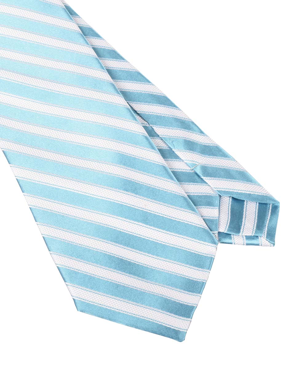 Corbata regular de seda estampado a rayas para hombre 2