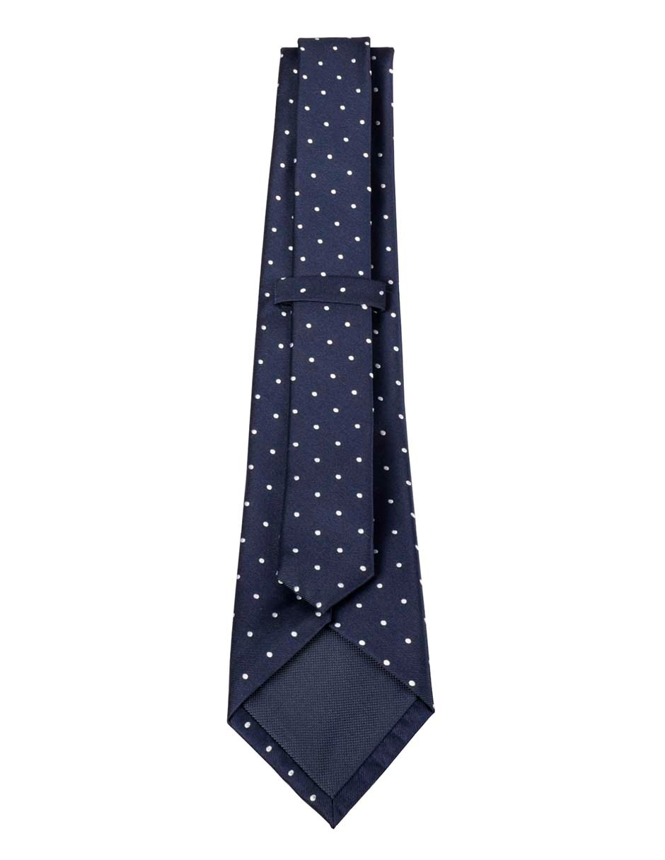 Corbata regular de seda estampado lunares para hombre 3