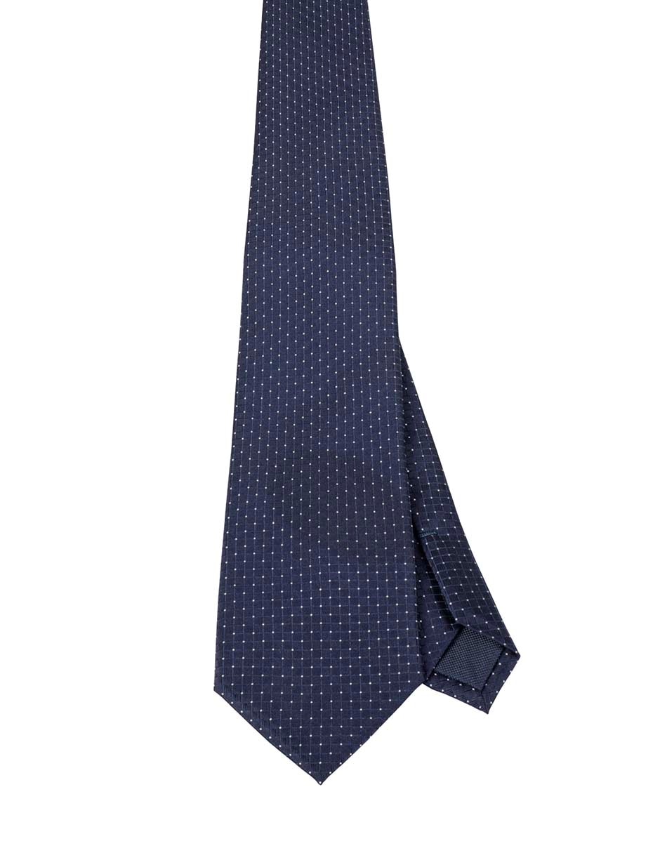 Corbata regular de seda estampado a cuadros para hombre