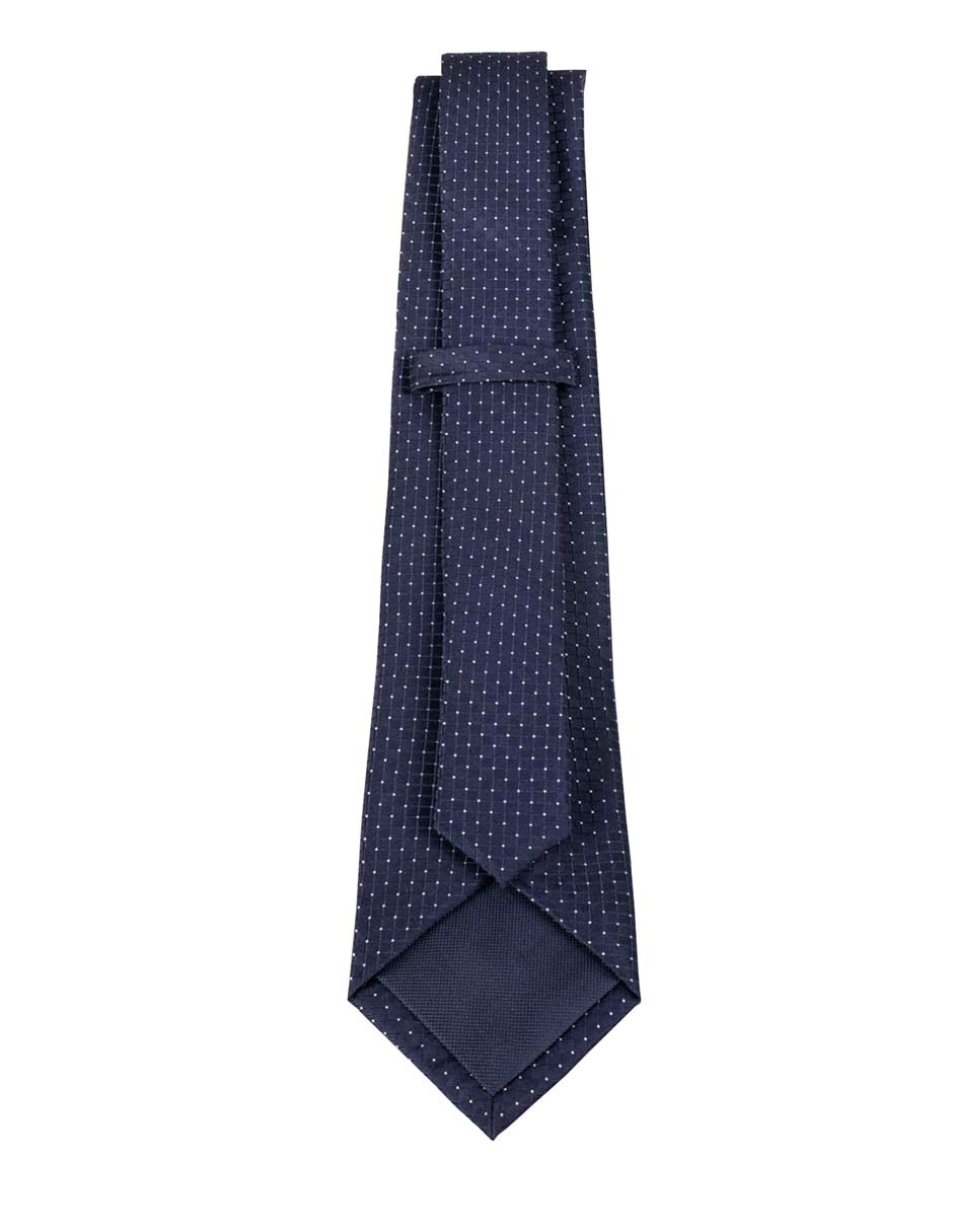 Corbata regular de seda estampado a cuadros para hombre 3