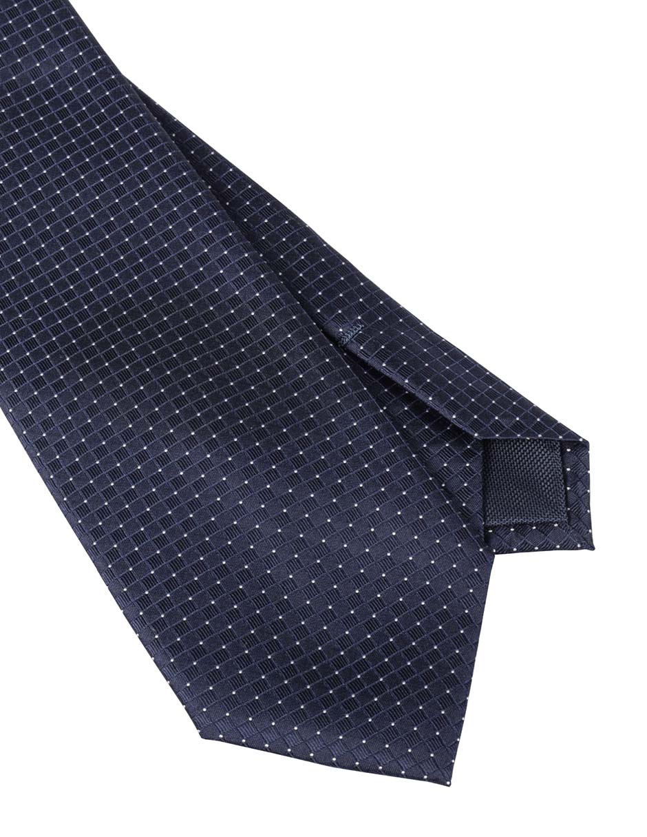 Corbata regular de seda estampado a cuadros para hombre 2