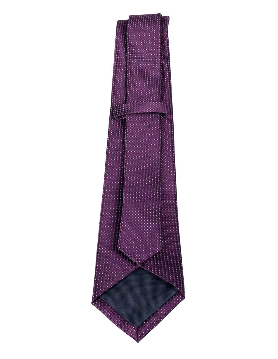 Corbata regular de seda estampado a cuadros para hombre 3