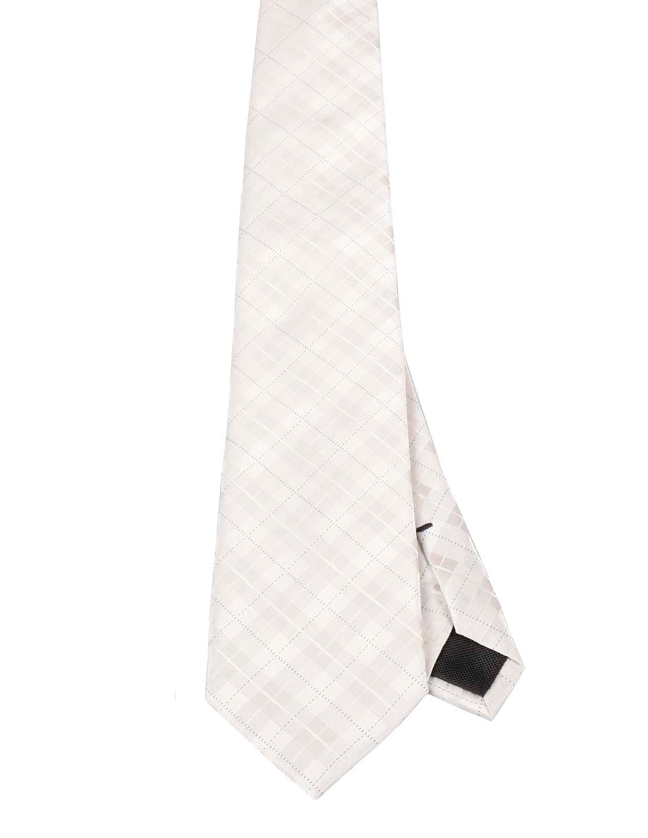 Corbata regular de seda estampado a cuadros para hombre