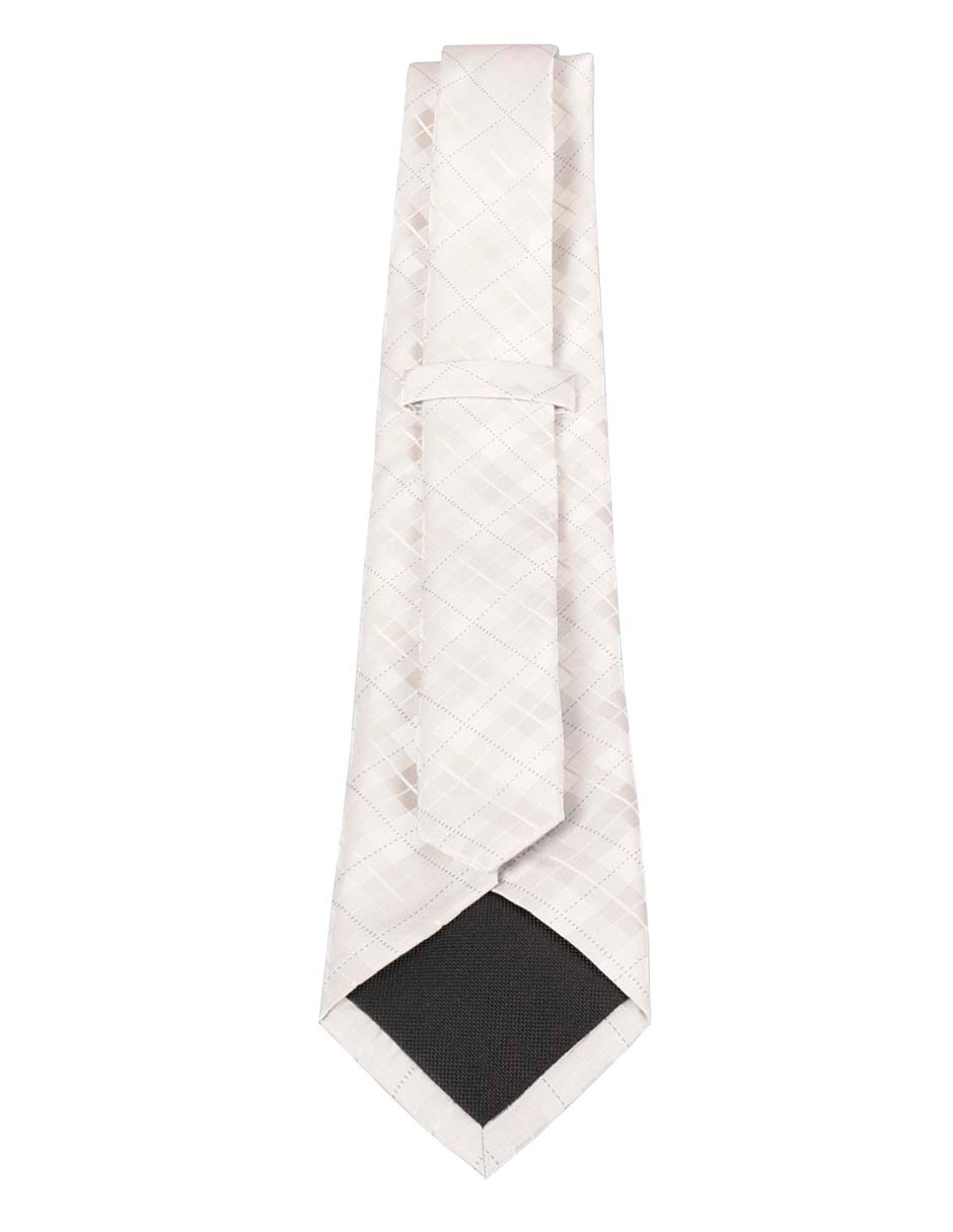 Corbata regular de seda estampado a cuadros para hombre 3