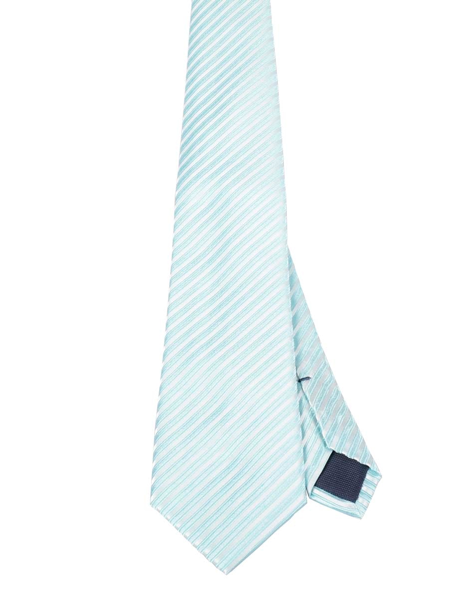 Corbata regular de seda estampado a rayas para hombre