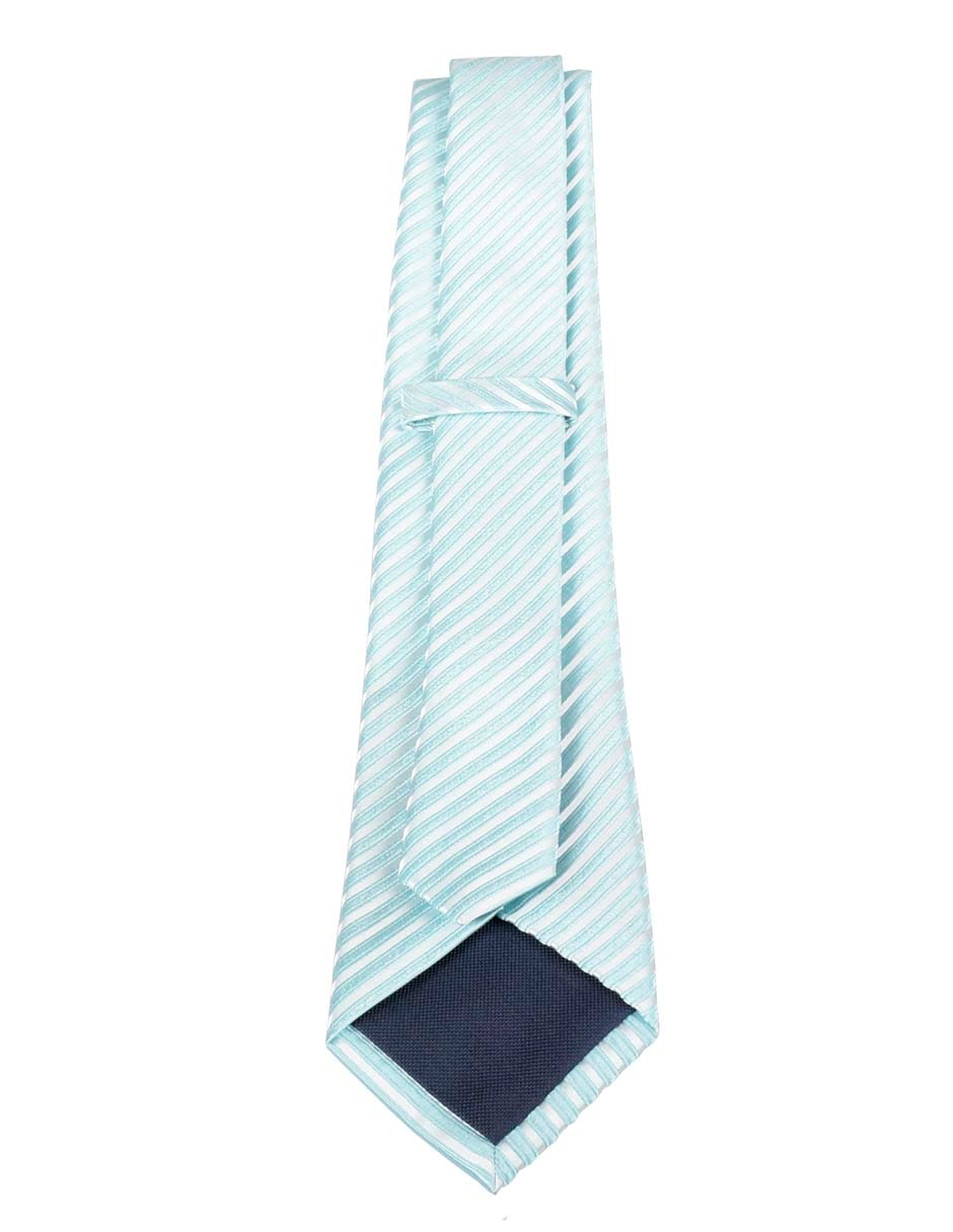 Corbata regular de seda estampado a rayas para hombre 3
