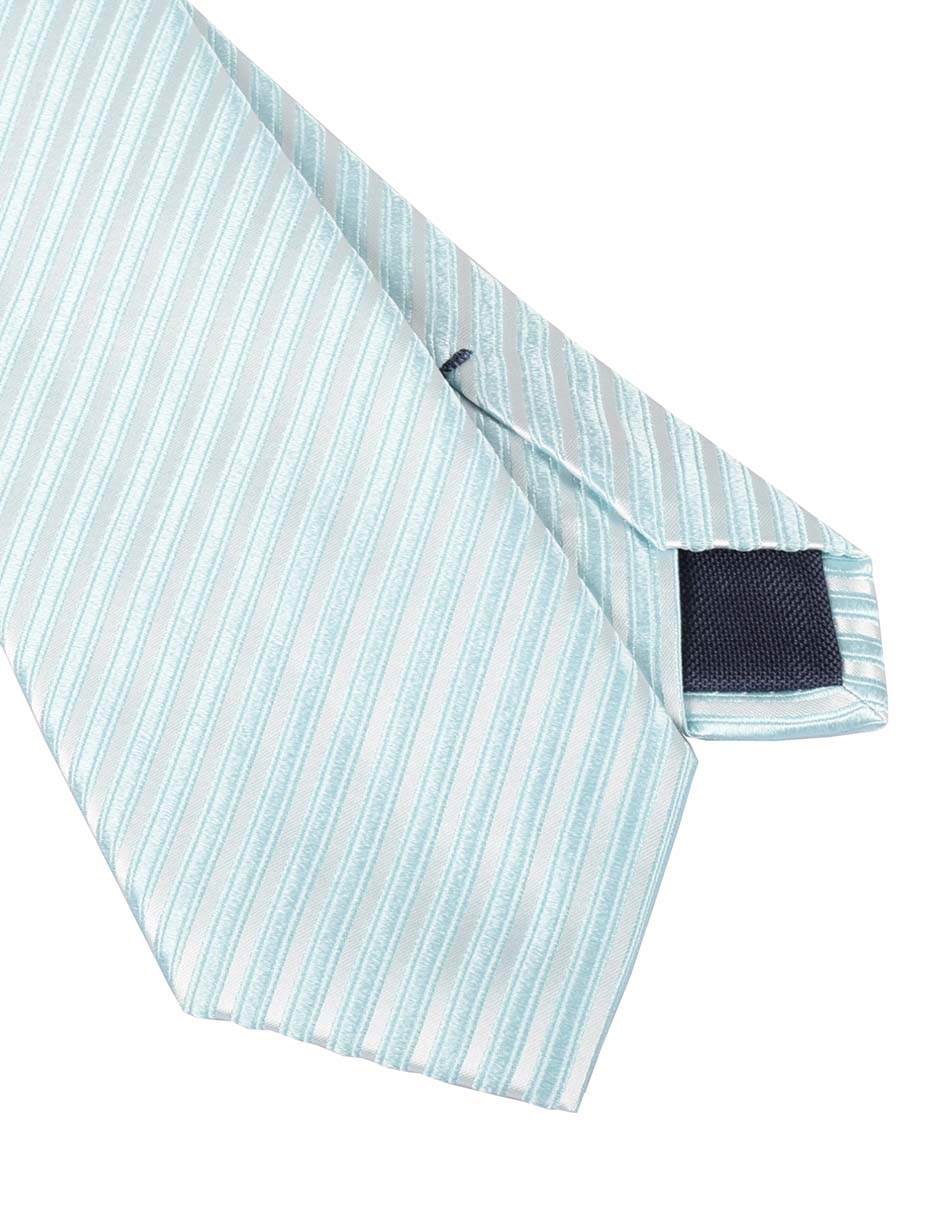 Corbata regular de seda estampado a rayas para hombre 2