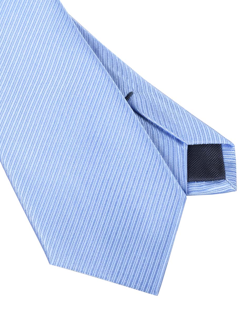 Corbata regular de seda estampado a rayas para hombre 2