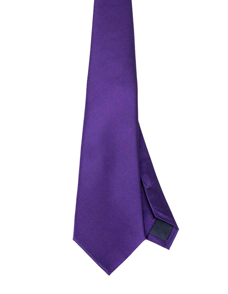 Corbata regular de seda estampado a cuadros para hombre