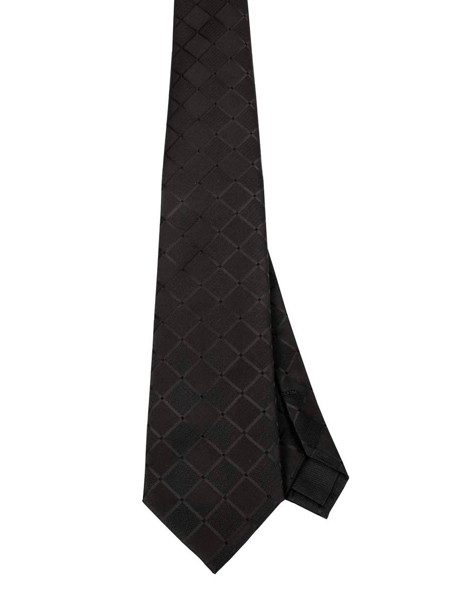 Corbata regular de seda estampado a cuadros para hombre