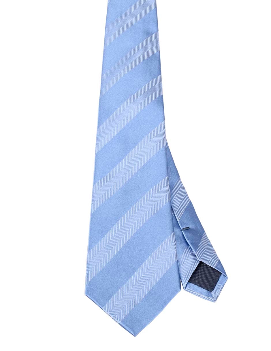 Corbata regular de seda estampado a rayas para hombre