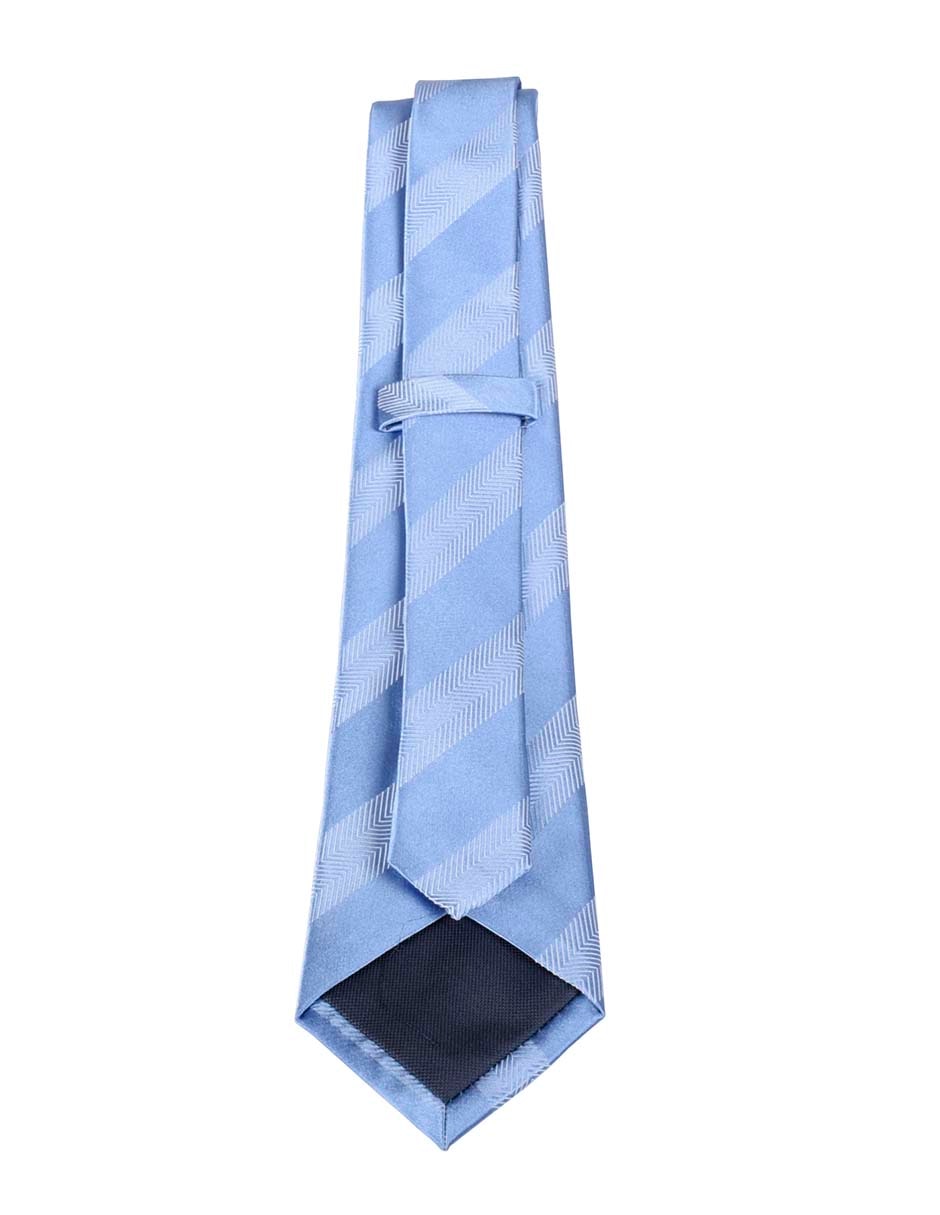 Corbata regular de seda estampado a rayas para hombre 3