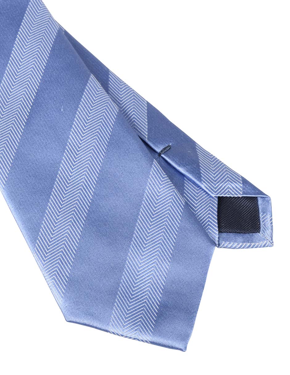 Corbata regular de seda estampado a rayas para hombre 2