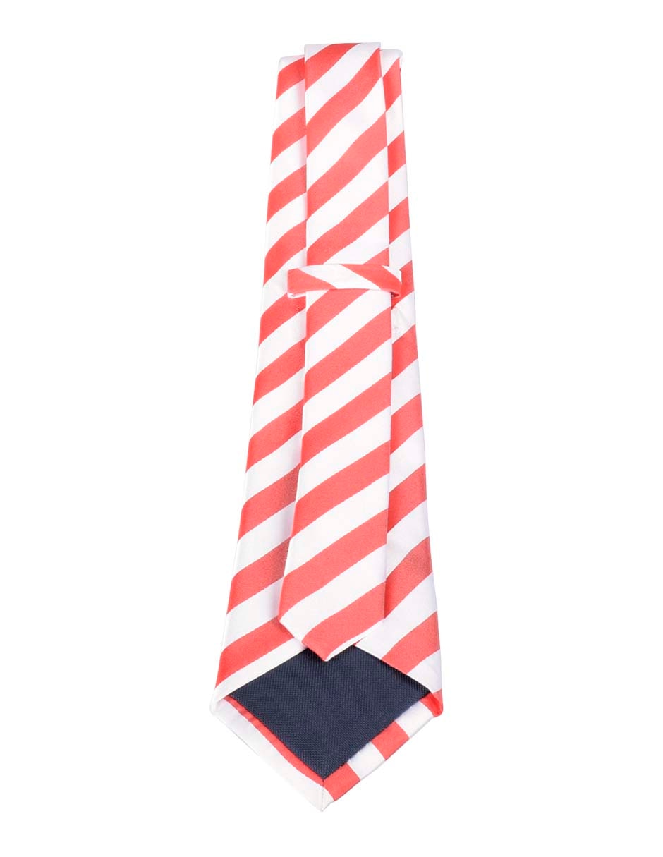 Corbata regular de seda estampado a rayas para hombre 3