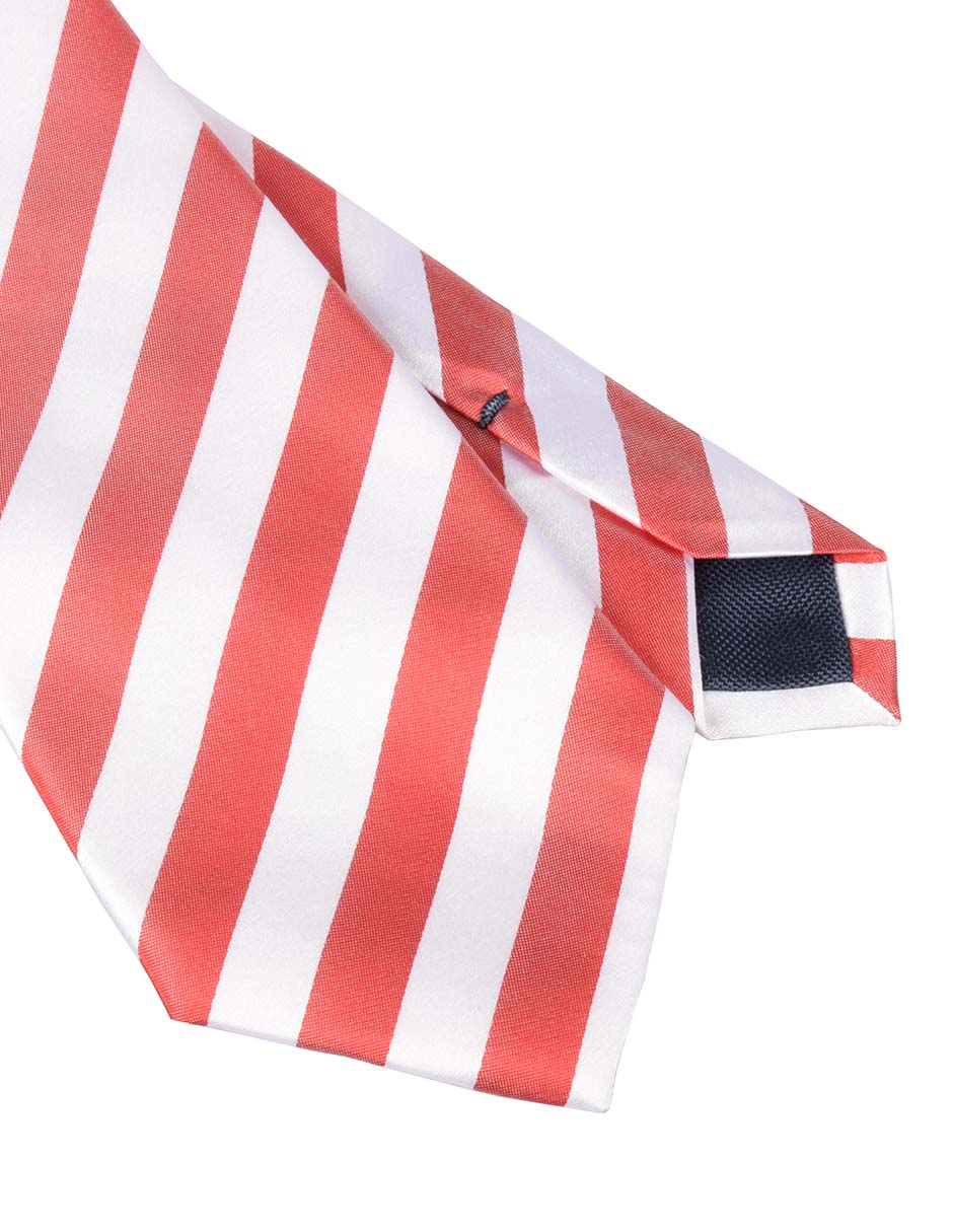 Corbata regular de seda estampado a rayas para hombre 2