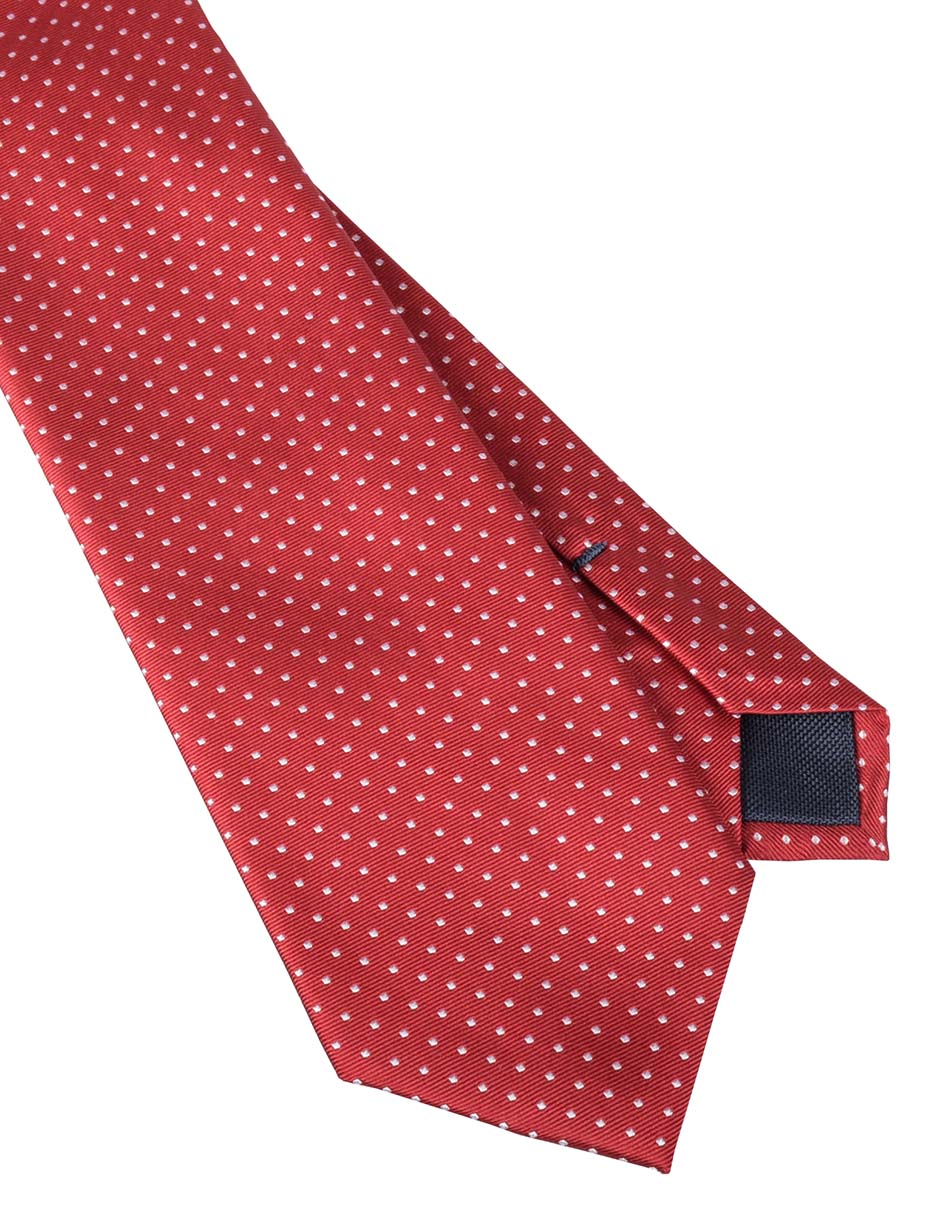 Corbata regular de seda estampado lunares para hombre 2
