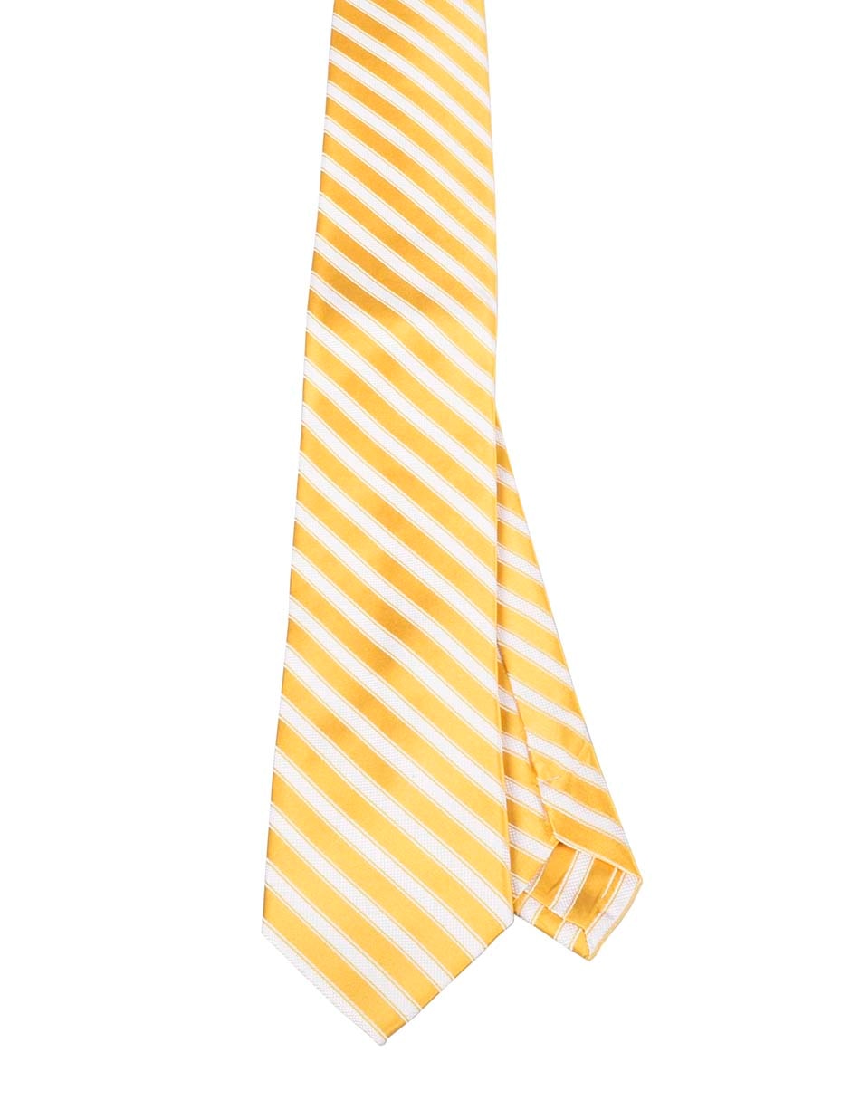 Corbata regular de seda estampado a rayas para hombre