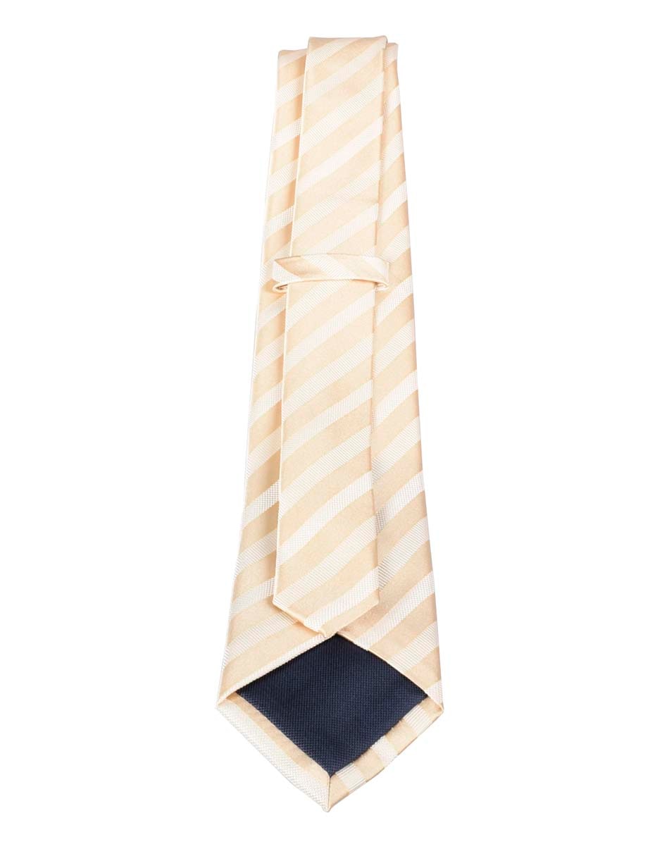 Corbata regular de seda estampado a rayas para hombre 3