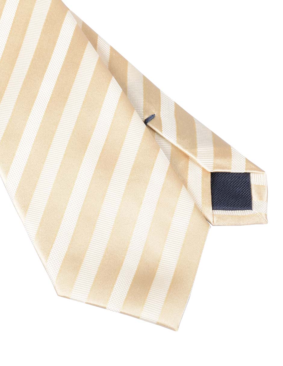 Corbata regular de seda estampado a rayas para hombre 2