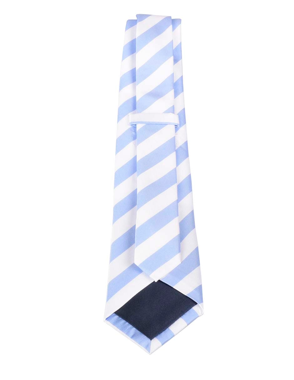 Corbata regular de seda estampado a rayas para hombre 3