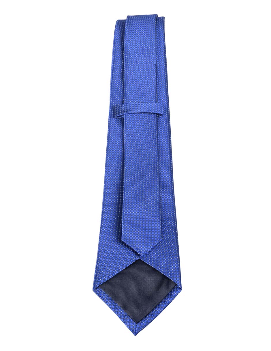 Corbata regular de seda estampado a cuadros para hombre 3